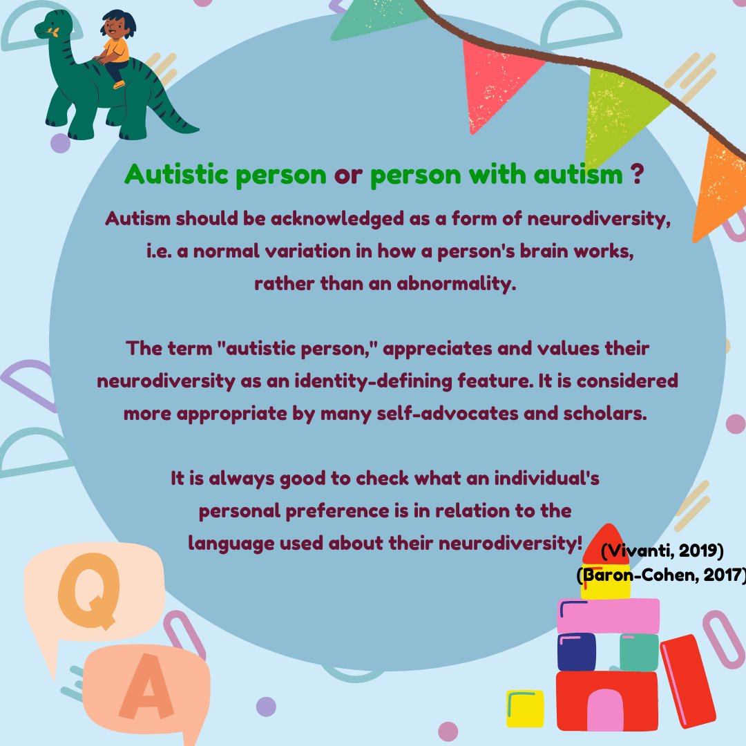 CDDTlab's tweet photo. As we mark #AutismAwarenessDay, let's challenge stereotypes and #misconceptions about autism. Autism is a #spectrum condition. Do you know that no two #AutisticChildren are the same?"

#AutismAwareness #Autism #Neurodivergent #ASD  #AutismResearch #InclusiveLanguage #AutismAccept https://t.co/B6keEvZVMQ