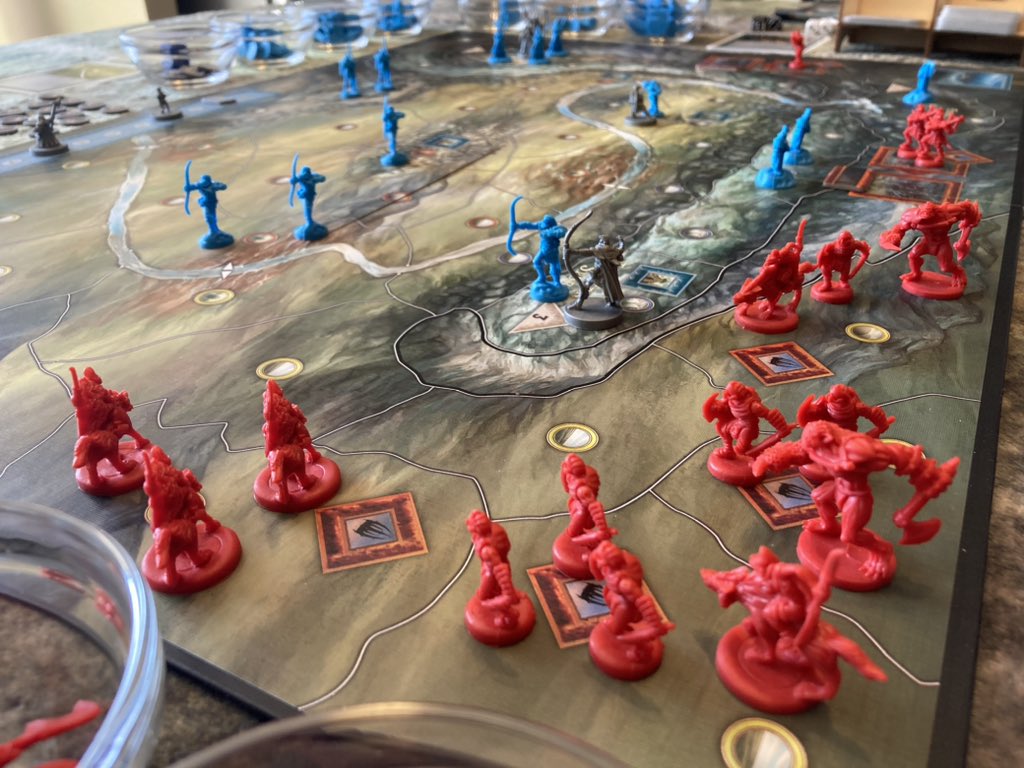 RemassogsRealm's tweet photo. The shadow army rounding the Eastern Spur. Things are going to get ugly. @AresGamesSrl #thebattleofthefivearmies #thehobbit #strategyboardgames #middleearth https://t.co/qRQVDX7XPu