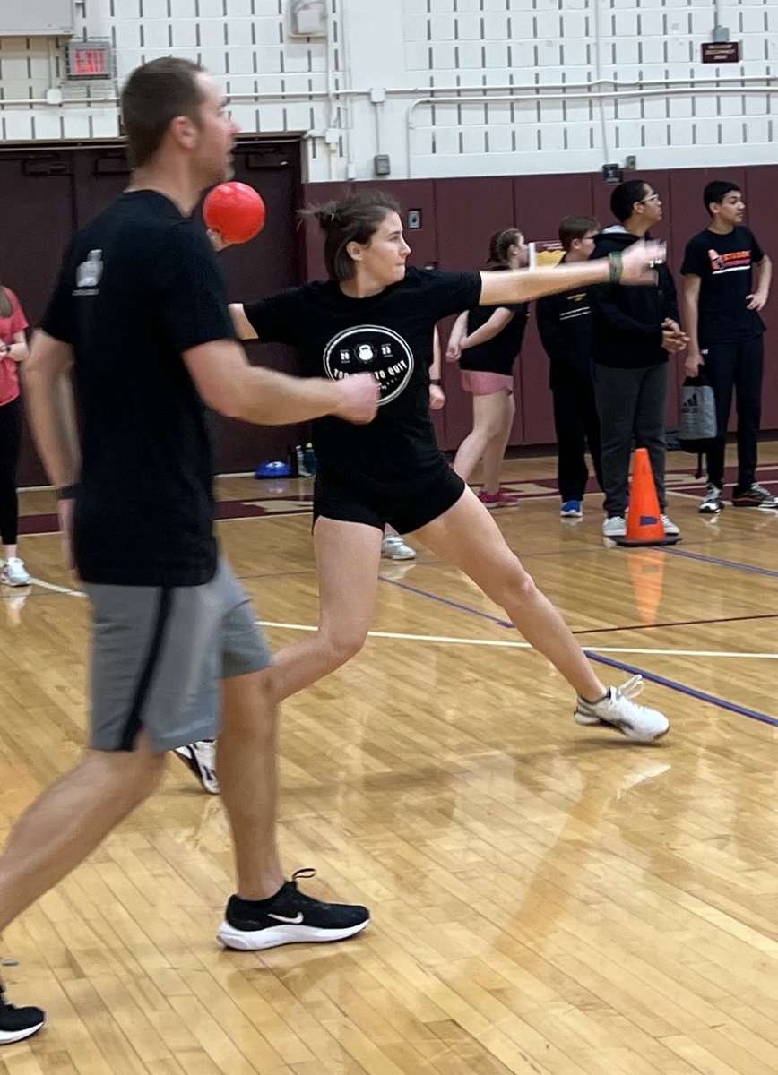 MrsMohl_HPE's tweet photo. Team “Too FITT to Quit” (HPE department & Mr. Snyder) representing at our #dodgeballforlife tournament, raising money for those in our GMSD community battling cancer 💪🏻 #noonefightsalone #checkoutthatform #solidcoaching @LHPE16 @MrCarley_HPE @Mrs_Burdan https://t.co/3uh68XJynT