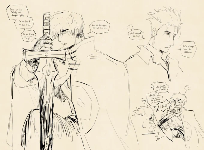 ok just a bit more + my super ass rough concepts. although there is beauty in vw being two ppl with no relevance to each other's past coming together in canon, i also think childhood friends au vw can be so dear 
