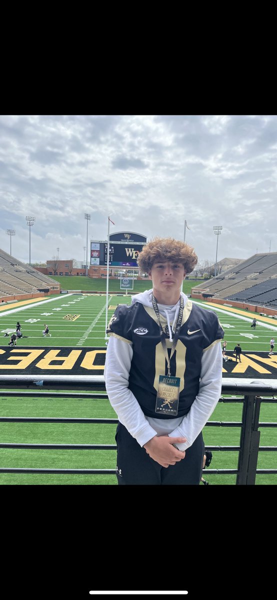 I had a at great visit at Wake Forest junior day today. I look forward to coming back for another visit in the near future. @iTonioRobinson @robinson_scout @larryblustein @TheCribSouthFLA @JerryRecruiting @Footballville @CoachA_NCSA @CoachA35 @CoachBradLambo @Glenn_Spencer