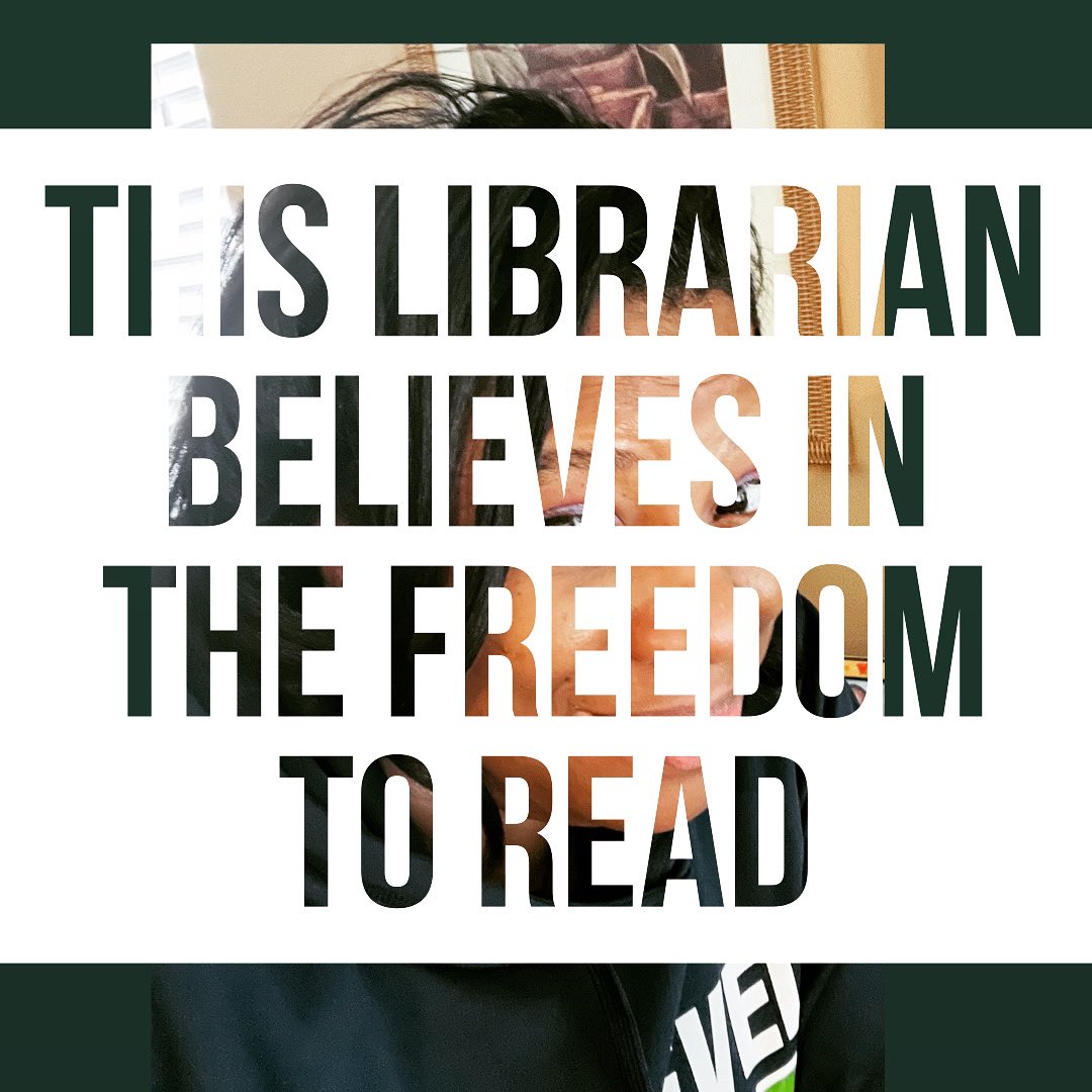 Inspired by <a href="/cuethelibrarian/">Cue the Librarian</a> and my library peeps! 
📚🤗📚❤️🙋🏾‍♀️
#readingrocks
#freadom 
#likeLevarsaysbydhttmwfi
#read
#librarylife 
#booksaremyjam
#adobeexpress
#SchoolLibraryMonth 
#tlchat