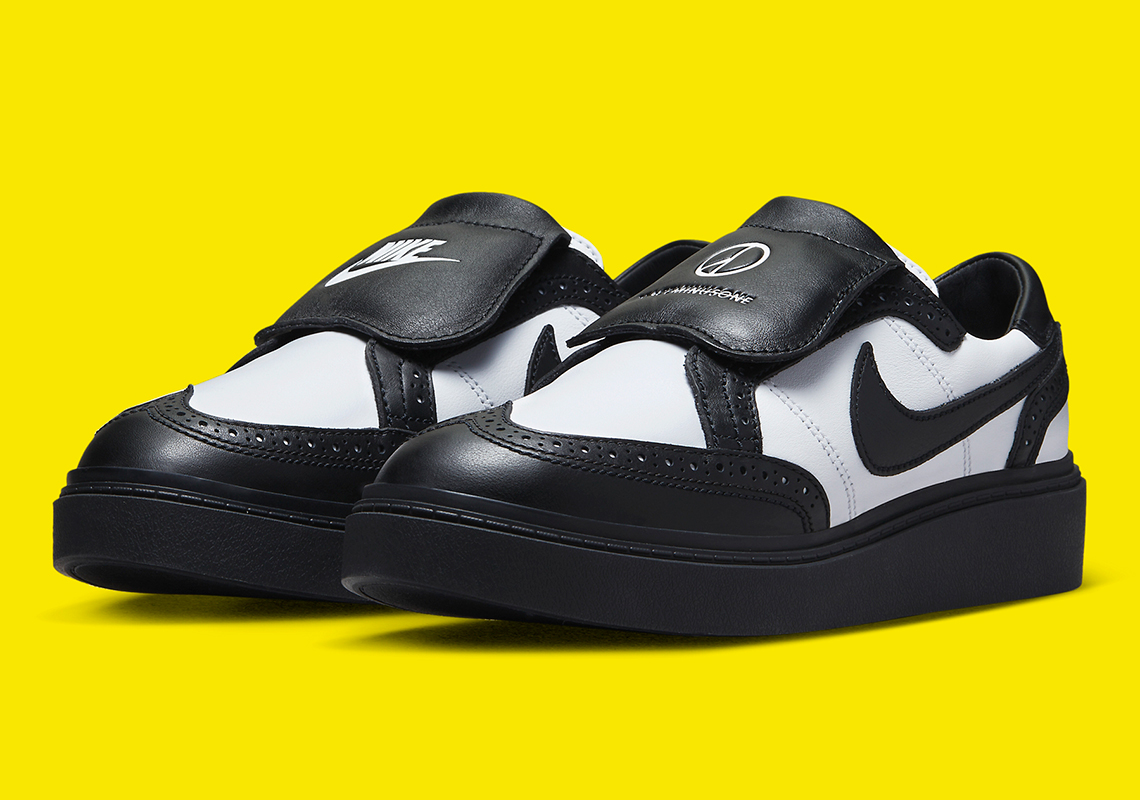 SneakerNews's tweet photo. G-Dragon's PEACEMINUSONE x Nike Kwondo 1 "Black/White" is expected to release on April 11th 🐼 https://t.co/smOBUSkpyK