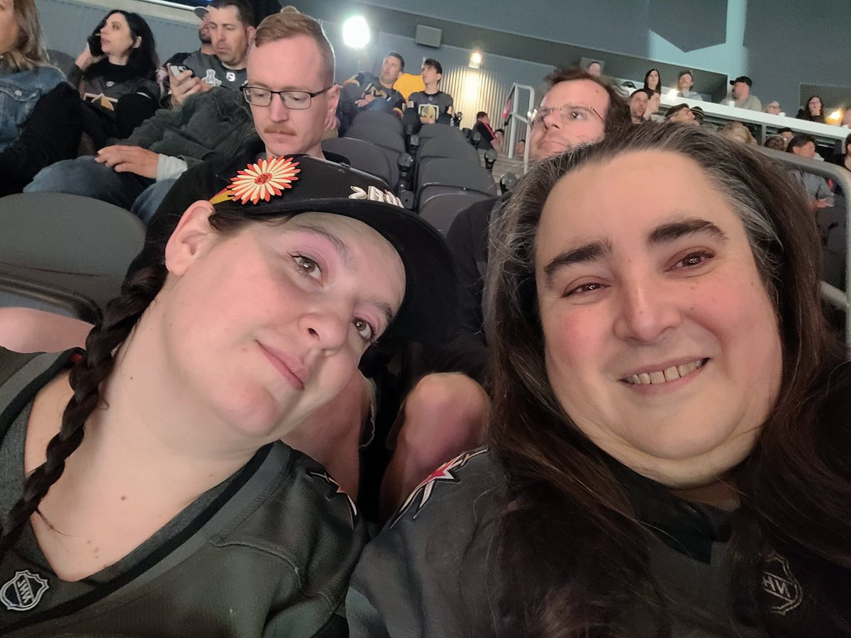 Jessiemomma323's tweet photo. My friend Lisa & I looking forward to watching Our VGK beat the Minnesota Wild! Sorry Flower! Sorry Reaveo! Sorry Merrill!
#TheGoldenage #VGK #VGKvsWild #GoKnightsGo https://t.co/CZOx9yTuXE
