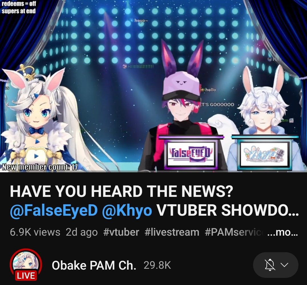 VtuberX1's tweet photo. Nvm the girls made up ππ
#vtuber #vtubers #VtubersEN #khyo #falseeyed @FalseEyeD @Khyomaru @obakepam #VTubersAreStillWatching #lmao https://t.co/gpOf1roo8F
