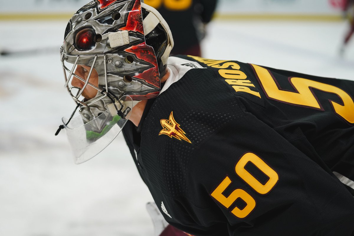 Coyotes x Sun Devils jerseys worn in warmups tonight : r/hockeyjerseys