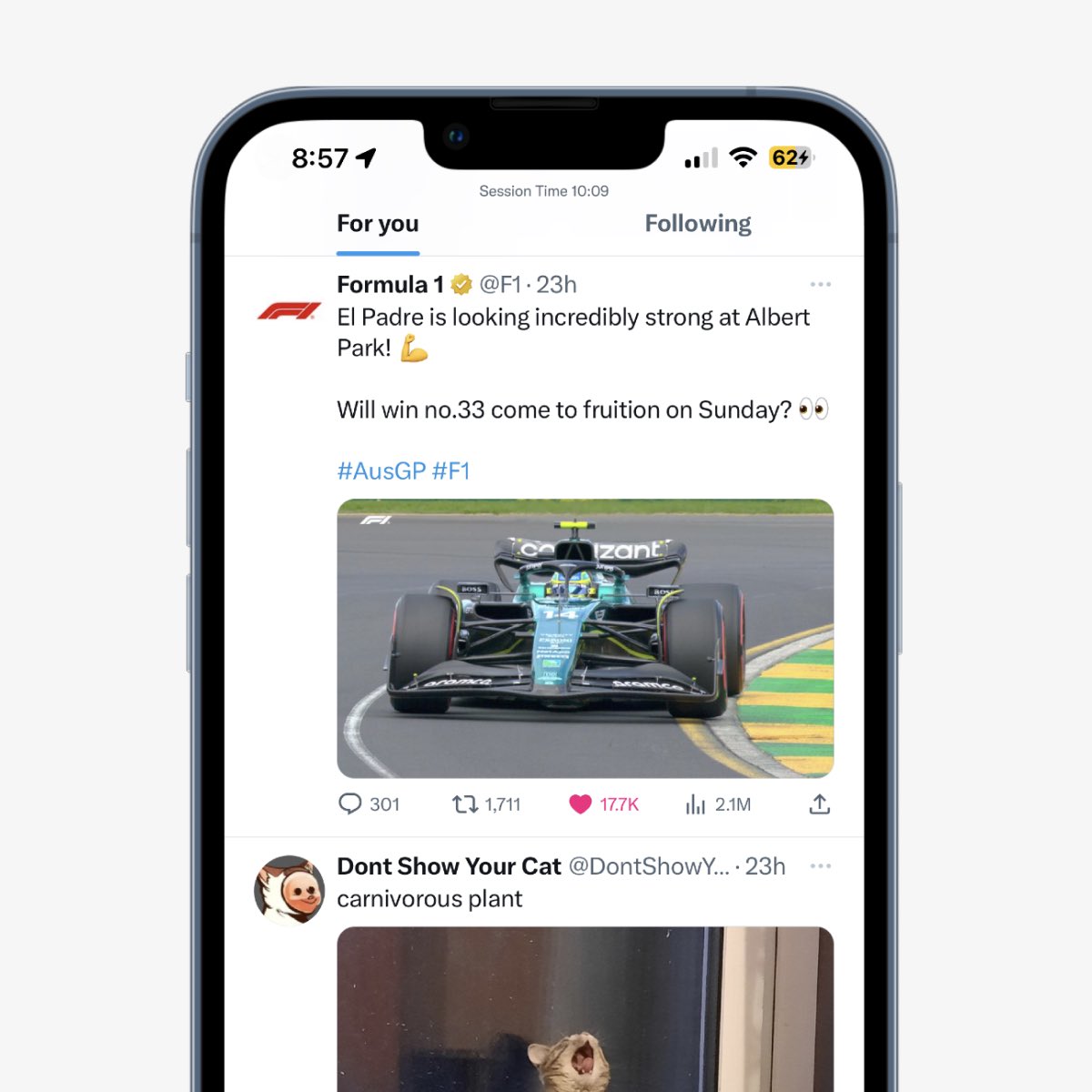 bensloneker's tweet photo. A social media “session timer” that shows you how long you’ve been scrolling. Inspired by Sportsbook apps. https://t.co/K0umTw6anZ