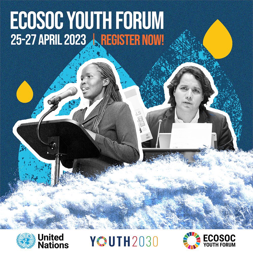 UN ECOSOC President (@unecosoc) on Twitter photo This April, the <a href="/UNECOSOC/">UN ECOSOC President</a> #Youth2030 Forum will bring together youth advocates from across the globe 🌍🙋♀️
Register now & get ready to share your ingenuity & bold solutions at the <a href="/UN/">United Nations</a> to help the world achieve the #GlobalGoals 👉 docs.google.com/forms/d/e/1FAI…
<a href="/UNDESA/">UN DESA</a> <a href="/UNMGCY/">MGCY</a> <a href="/icmyo/">ICMYO</a> This April, the <a href="/UNECOSOC/">UN ECOSOC President</a> #Youth2030 Forum will bring together youth advocates from across the globe 🌍🙋♀️
Register now & get ready to share your ingenuity & bold solutions at the <a href="/UN/">United Nations</a> to help the world achieve the #GlobalGoals 👉 docs.google.com/forms/d/e/1FAI…
<a href="/UNDESA/">UN DESA</a> <a href="/UNMGCY/">MGCY</a> <a href="/icmyo/">ICMYO</a>