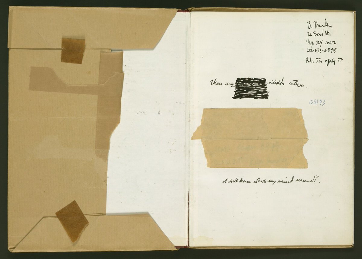 brice_marden's tweet photo. Brice Marden, Suicide Notes, 1972-73 #museumofmodernart #museumarchive https://t.co/rfYq7Jdc7v https://t.co/zvHinlfsId