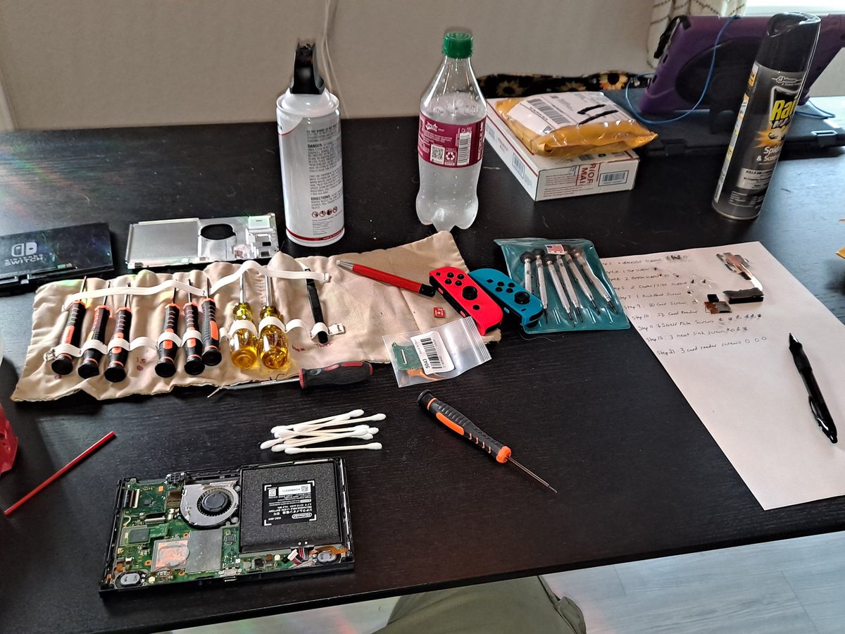 Travis M. Koepp (@therepairsloth) on Twitter photo Living up to my name. First repair I've been able to do in a while, and first #NintendoSwitch repair, replacing a game card reader. I used <a href="/iFixit/">iFixit</a>'s online guide, and all was easy peasy. <a href="/TronicsFix/">TronicsFix</a> <a href="/StezStixFix/">StezStix Fix?</a> <a href="/VGR4lyfe/">VideoGameRestoration</a> I miss long nights fixing stuff in the garage. Living up to my name. First repair I've been able to do in a while, and first #NintendoSwitch repair, replacing a game card reader. I used <a href="/iFixit/">iFixit</a>'s online guide, and all was easy peasy. <a href="/TronicsFix/">TronicsFix</a> <a href="/StezStixFix/">StezStix Fix?</a> <a href="/VGR4lyfe/">VideoGameRestoration</a> I miss long nights fixing stuff in the garage.
