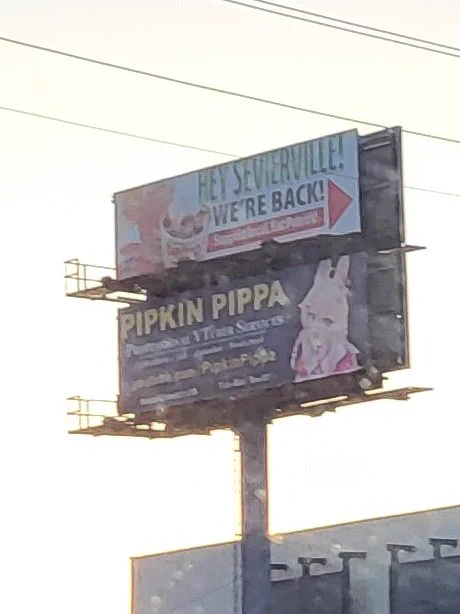 Why does the transphobe vtuber have a giant billboard in pigeon forge 
