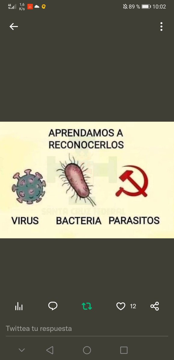 cesarca84146447's tweet photo. @Victori21527745 Un comunista, un arbolito, un progrese, un todes, le volaron la Raja con su nueva Constitución y feliz de ser del 38 y bajando
Un tarado sin argumento, especulas, vives en otra realidad, eres usado por imbéciles del gobierno, comes cuentos osea más que imbecil https://t.co/9308u1HHzz