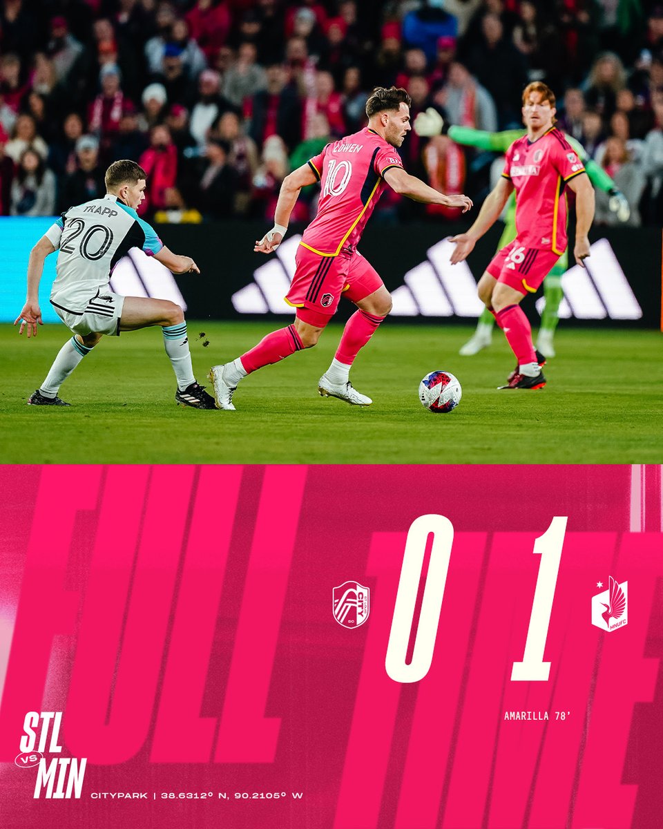 stlCITYsc's tweet photo. Pushed until the end, but that’s full-time.

0-1 | #STLvMIN | #AllForCITY https://t.co/1FOOQ6jDWn