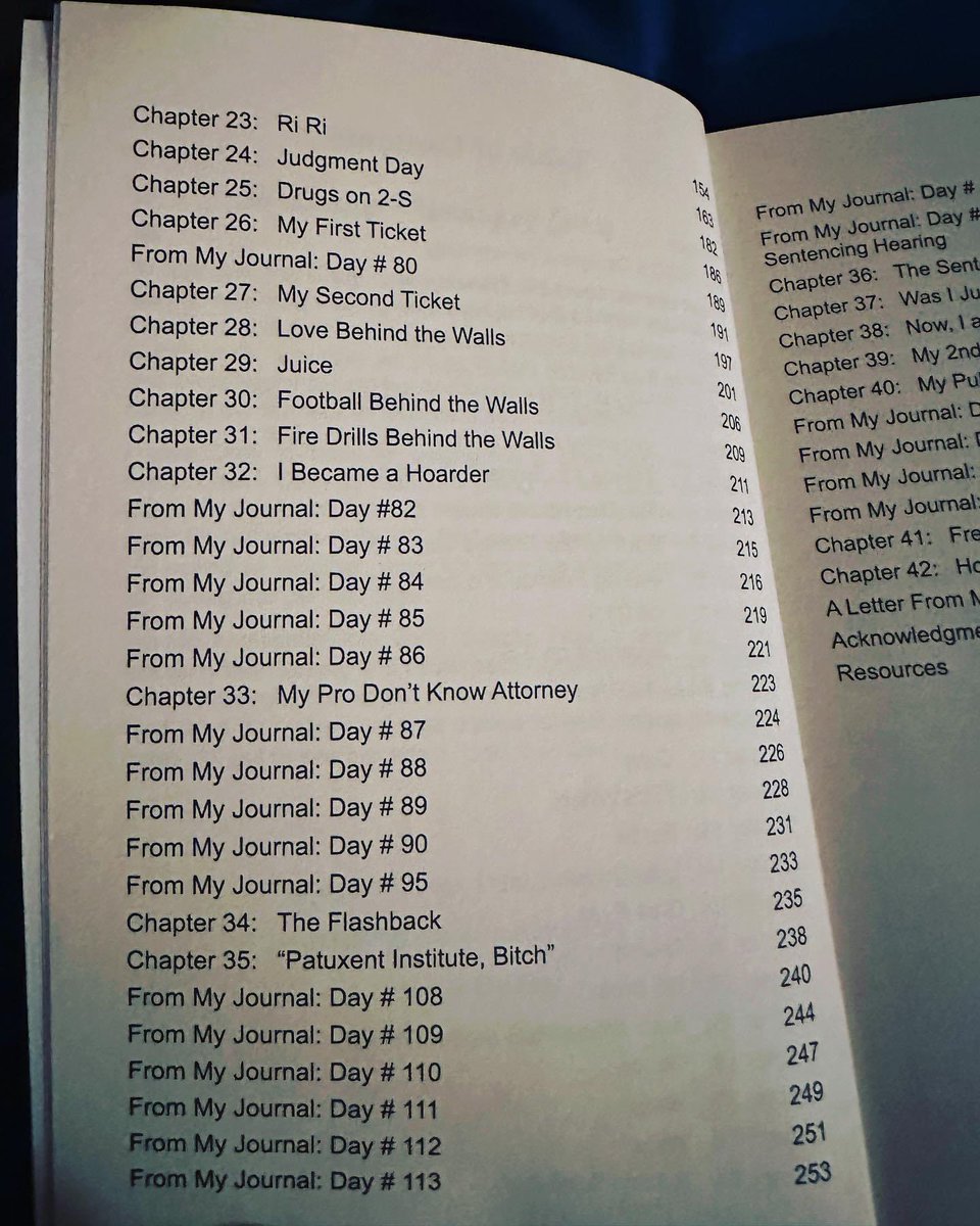MecksMac's tweet image. Check out my #TableofContents from my #memoir #OUTOFTHEASHESIRISE #Surviving BCDC 📖 Which chapter most intrigues you? #indieauthors #Writer #truecrime #criminaljustice #socialjustice #prisonreform #Freedom_Now #freedom #TrueStory #OrangeIsTheNewBlack #reallife #Lockdown #prison