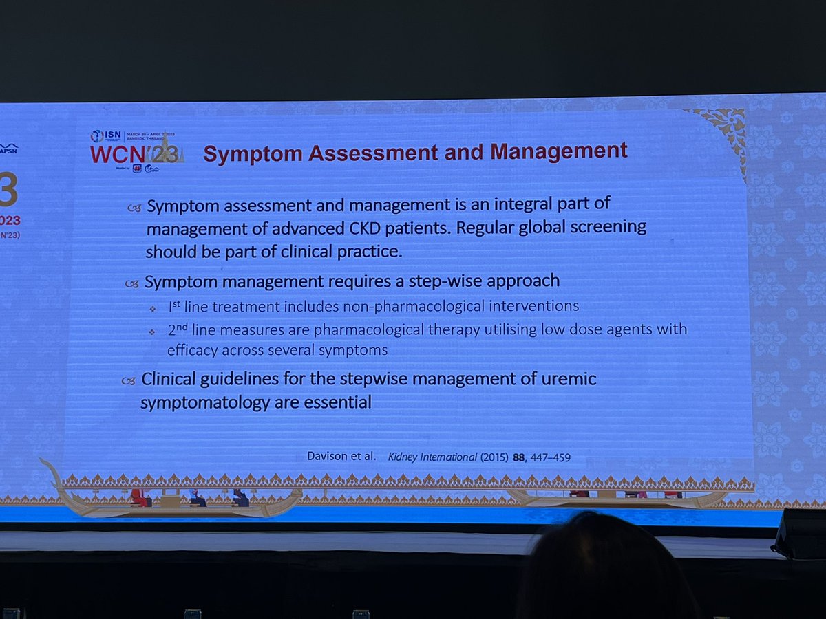 Wonderful presentation of Prof Saraladevi Naicker for Symptomatic Management of CKD #ISNWCN23 #ISNWCN