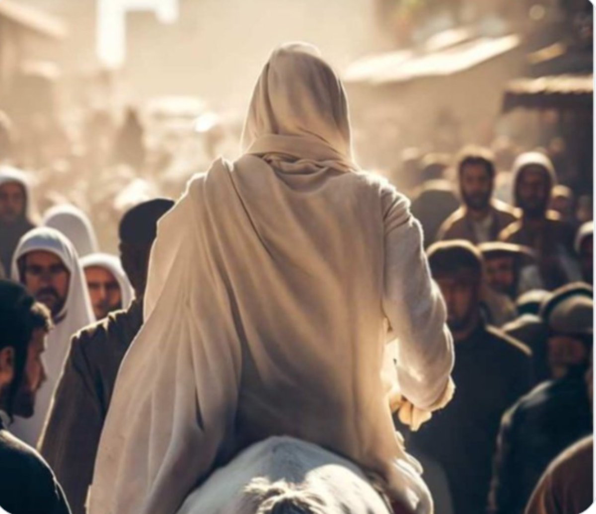 1TruthAndGrace's tweet photo. #Mat21 Say to the daughter of Tziyon, Look!Ur King is coming 2 u riding humbly on a donkey, &amp;on a colt,the offspring of a beast of burden!So the disciples went&amp;did as Yeshua had directed themThey brought the donkey &amp; the colt &amp; put their robes on them&amp; Yeshua sat on them Crowds https://t.co/metNPm3aYn