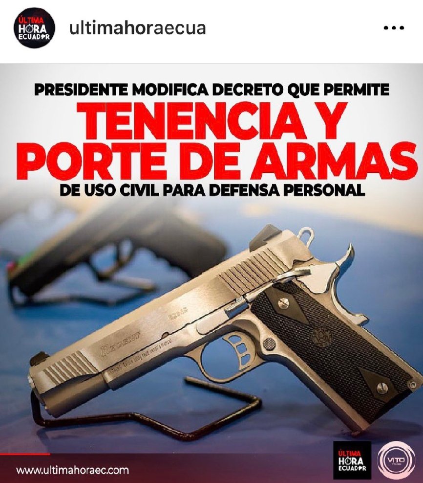 RobertoGilbert_'s tweet photo. El autorizar la tenencia y porte de armas de uso civil para defensa personal de acuerdo con los requisitos de ley y el reglamento, es una buena noticia para la ciudadanía. No podíamos continuar en total indefensión. https://t.co/AeCTLq4pLg