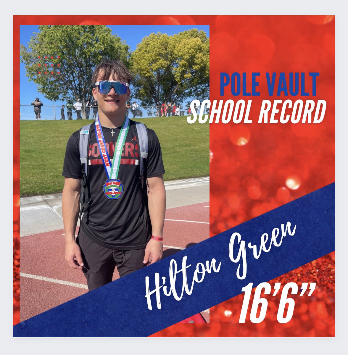 When <a href="/buchanantrack/">Buchanan Track and Field</a> senior <a href="/HiltonGreen8/">Hilton Green</a> scaled 16-06 today at the West Coast Relays, it registered as the best boys pole vault mark in 32 years by a <a href="/CifCentral/">CIF Central Section</a> Section athlete and is #3 all-time from the Central Section! (David Cox, 17-4 in 1991, Doug Fraley, 17-0.50 in 1983)!