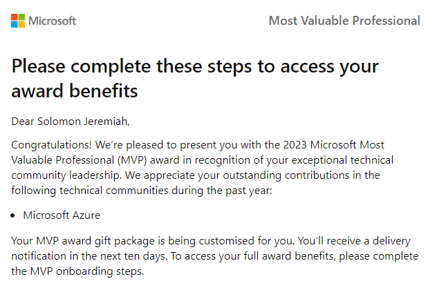 jersoltech's tweet photo. And to myself, I will continue to do more in the community, this is just the beginning.
#mvpbuzz #mvp #azure #microsoft #abcofcloud https://t.co/ZcdUYyaYTQ