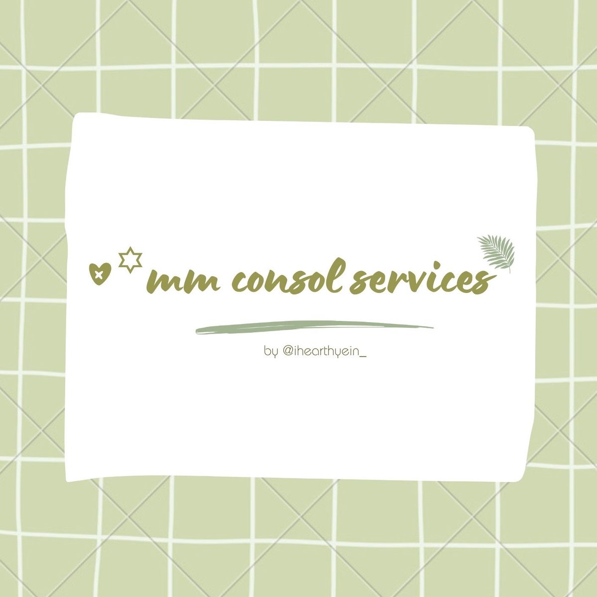yesha 🌱: consol services available! tweet media