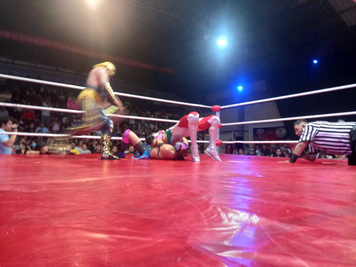 LaTijeraLucha's tweet photo. Arrancan las acciones desde la #ArenaLopezMateos,que al ritmo de 🎼esto es lucha, reconoce la labor de los 4 jóvenes luchadores y premia la batalla para abrir función de #AULL.
Saliendo con la mano en alto #Barack y #Menfis al dar cuenta de #Karma y #Orgullo..
#latijeraluchalibre https://t.co/MQkuAEN5a4