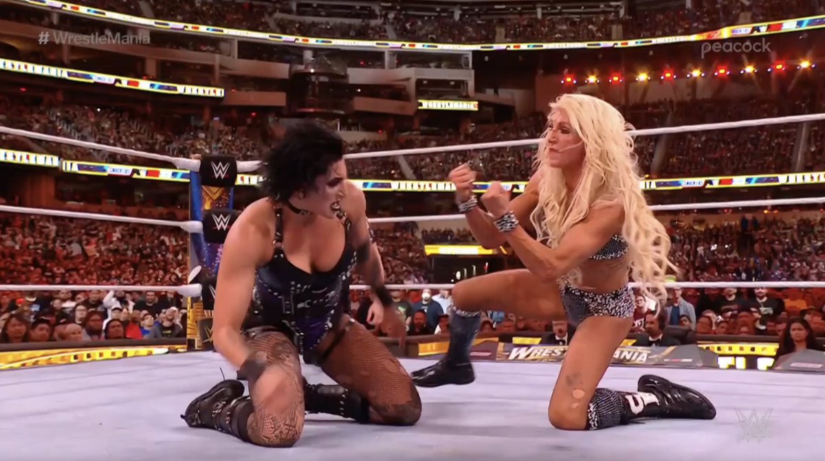 WWE on FOX (@wweonfox) on Twitter photo THIS IS AWESOME 👏👏👏
<a href="/MsCharlotteWWE/">Charlotte Flair</a> <a href="/RheaRipley_WWE/">RheaRipley_WWE</a> #WrestleMania THIS IS AWESOME 👏👏👏
<a href="/MsCharlotteWWE/">Charlotte Flair</a> <a href="/RheaRipley_WWE/">RheaRipley_WWE</a> #WrestleMania