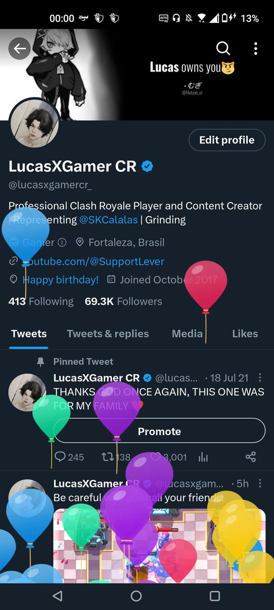 LucasXGamer CR tweet media