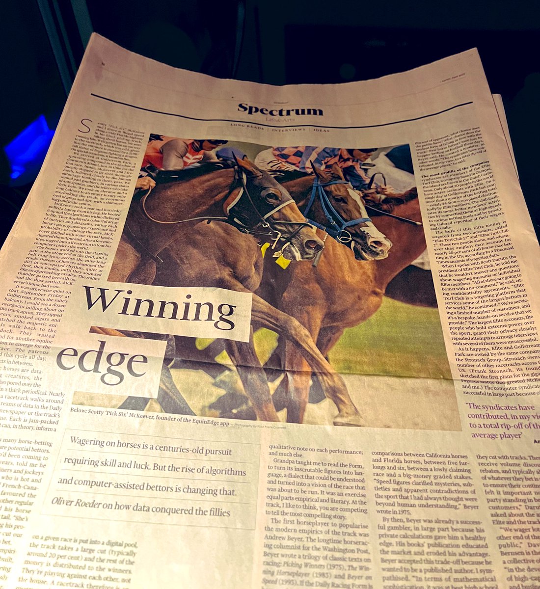 Kuldeep Singh Rajput (@ksingh_rajput) on Twitter photo Will #AI take over horse racing? Could we potentially train an #AI using #ChatGPT? Having built #AI tools in #healthcare - I’m a believer we can! Thoughts?
Enjoyed this though provoking piece in <a href="/FT/">Financial Times</a> by <a href="/ollie/">Oliver Roeder</a>! <a href="/EquinEdge/">EquinEdge</a> <a href="/DailyRacingForm/">Daily Racing Form</a> <a href="/ScottyPick6/">Scotty McKeever</a> @TVG <a href="/TwinSpires/">TwinSpires Racing 🏇</a> <a href="/bet365/">bet365</a> Will #AI take over horse racing? Could we potentially train an #AI using #ChatGPT? Having built #AI tools in #healthcare - I’m a believer we can! Thoughts?
Enjoyed this though provoking piece in <a href="/FT/">Financial Times</a> by <a href="/ollie/">Oliver Roeder</a>! <a href="/EquinEdge/">EquinEdge</a> <a href="/DailyRacingForm/">Daily Racing Form</a> <a href="/ScottyPick6/">Scotty McKeever</a> @TVG <a href="/TwinSpires/">TwinSpires Racing 🏇</a> <a href="/bet365/">bet365</a>