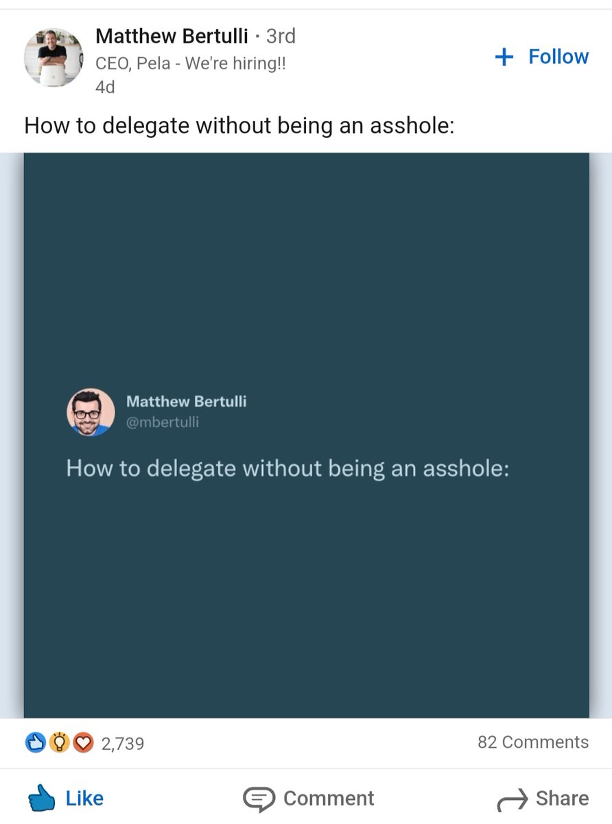 txtfrmnskhn's tweet photo. I came across this tips by @mbertulli  on How to delegate without being an asshole. 

I save it here just in case I'll need this in the future. https://t.co/RYlUgyiG2g