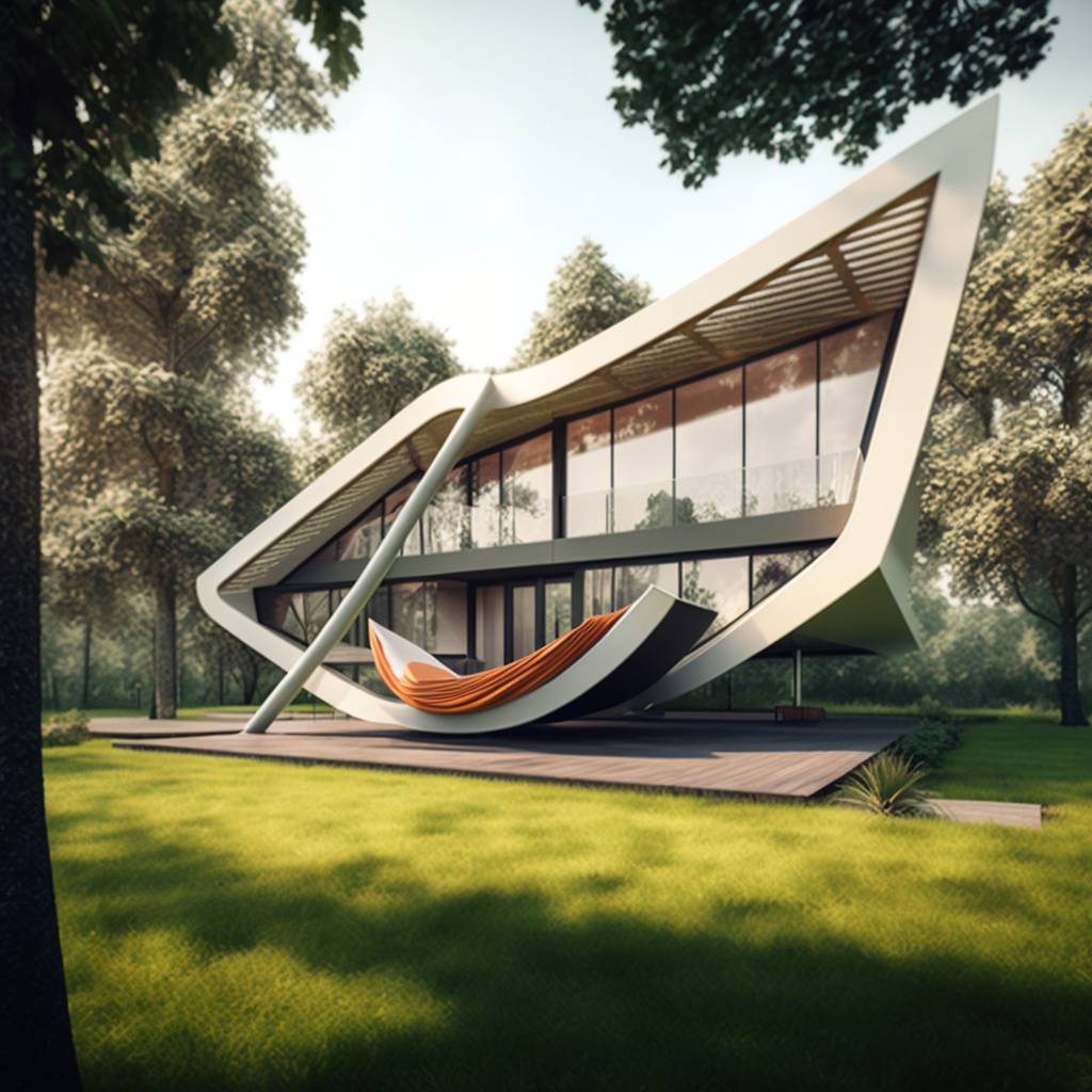 archensemble's tweet photo. Hammock villa.
Modern residential home design inspired by a hammock. Amidst nature, giving a relaxing and soothing feeling.
#aensemble #architecture #realestate #residential #aidesign #villa #midjourney https://t.co/dhMipeZs4w