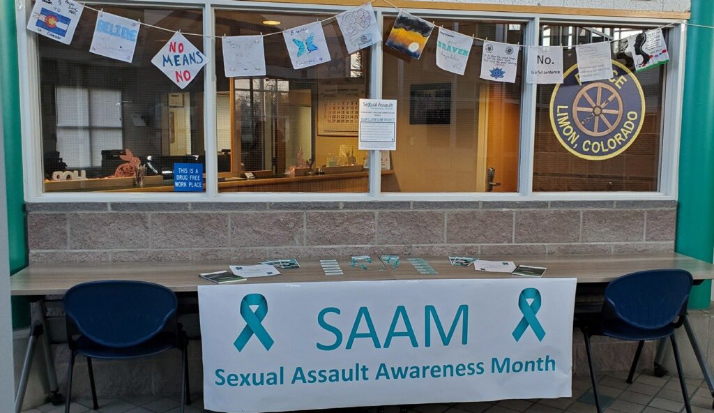<a href="/LimonPD/">LimonPD</a> is kicking off Sexual Assault Awareness month with the <a href="/DA18th/">18th Judicial District Attorney's Office</a> SART clothesline project.  Stop by our office and check out our display.  <a href="/CCASAColorado/">Colorado Coalition Against Sexual Assault (CCASA)</a> 
#SAAM2023 #supportsurvivors