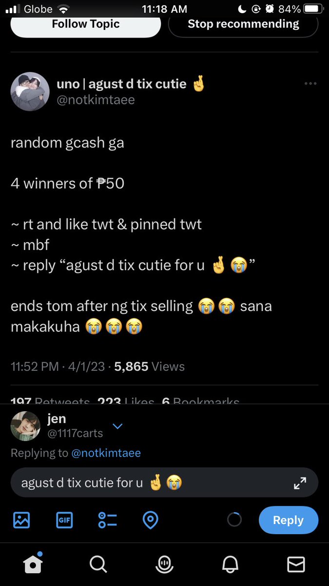 1117carts's tweet photo. @notkimtaee agust d tix cutie for u 🤞😭 https://t.co/pyhNCQc2tU