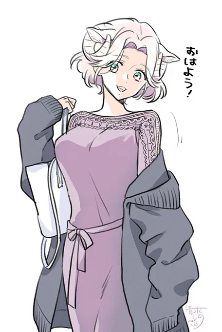 パンツスタイルも描けてよかった 