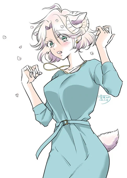 パンツスタイルも描けてよかった 