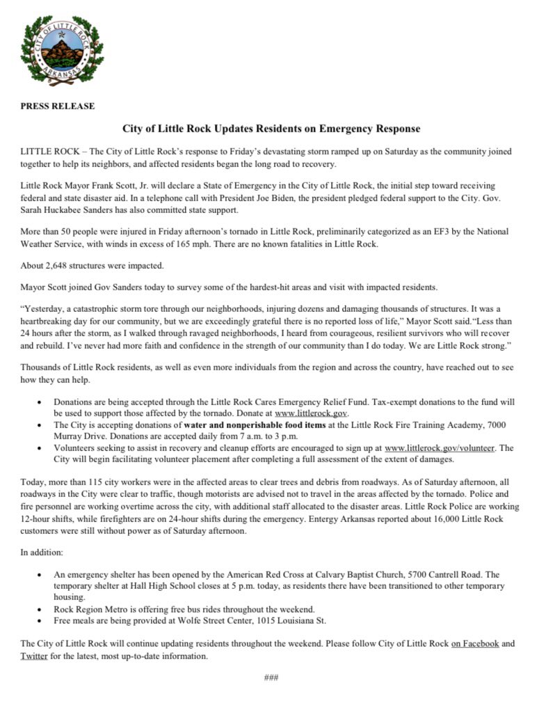 As the first day on the road to recovery winds down, here is a synopsis of the actions taken on behalf of the City. More updates and resources to come.