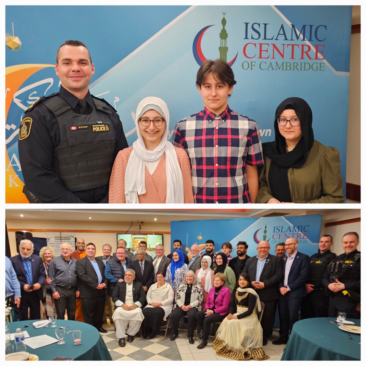 Chief_MCrowell's tweet photo. It was an honour for @WRPSToday to join community leaders in celebrating #Ramadan2023 at the Islamic Centre of Cambridge. 

@iccambridge https://t.co/jV11npWVKv