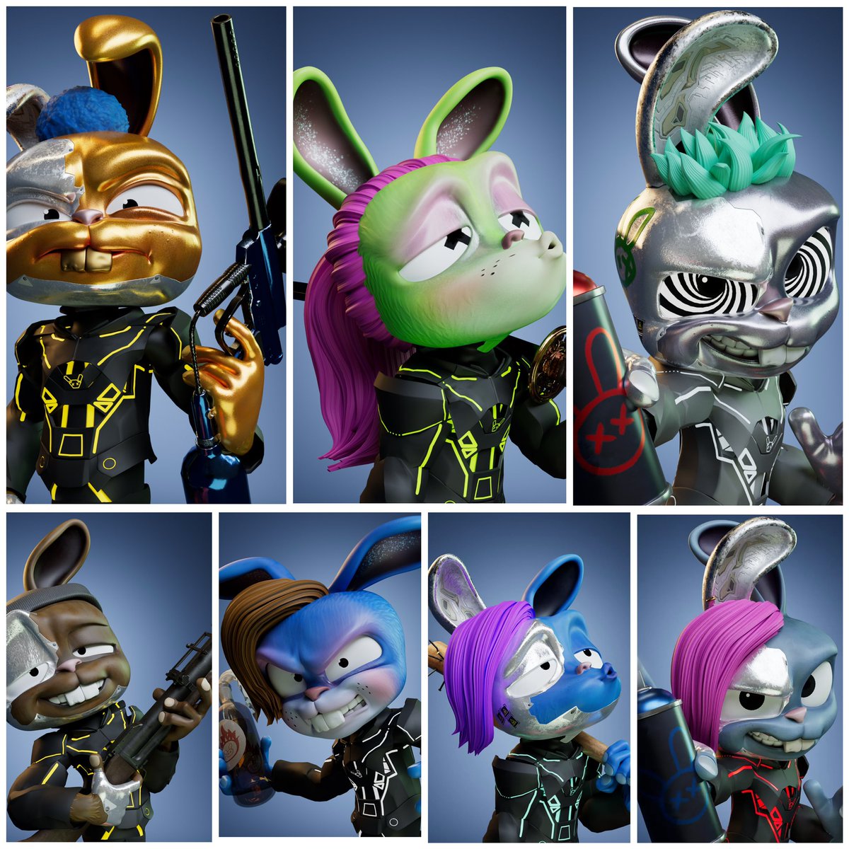 ETHNFTWTF's tweet photo. After watching the most recent @mypethooligan by @amgistudios AMA, and also playing v2.0 in LA, it’s clear that @CypherBuns will probably carry some sort of premium if the game takes off. The suits absolutely pop in their latest version!! What do you think? #karrotgang https://t.co/SetWsQgELO
