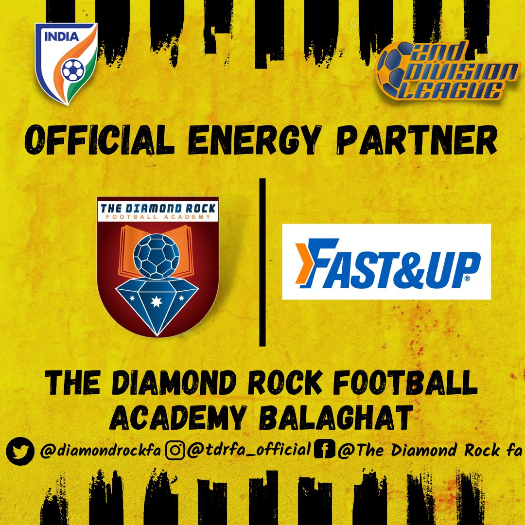 diamondrockfa's tweet photo. Announcement !!! We are excited to announce @fastandup_india as our energy partner for this I-League div 2 season 2022-23 https://t.co/vd9oDCFjgD