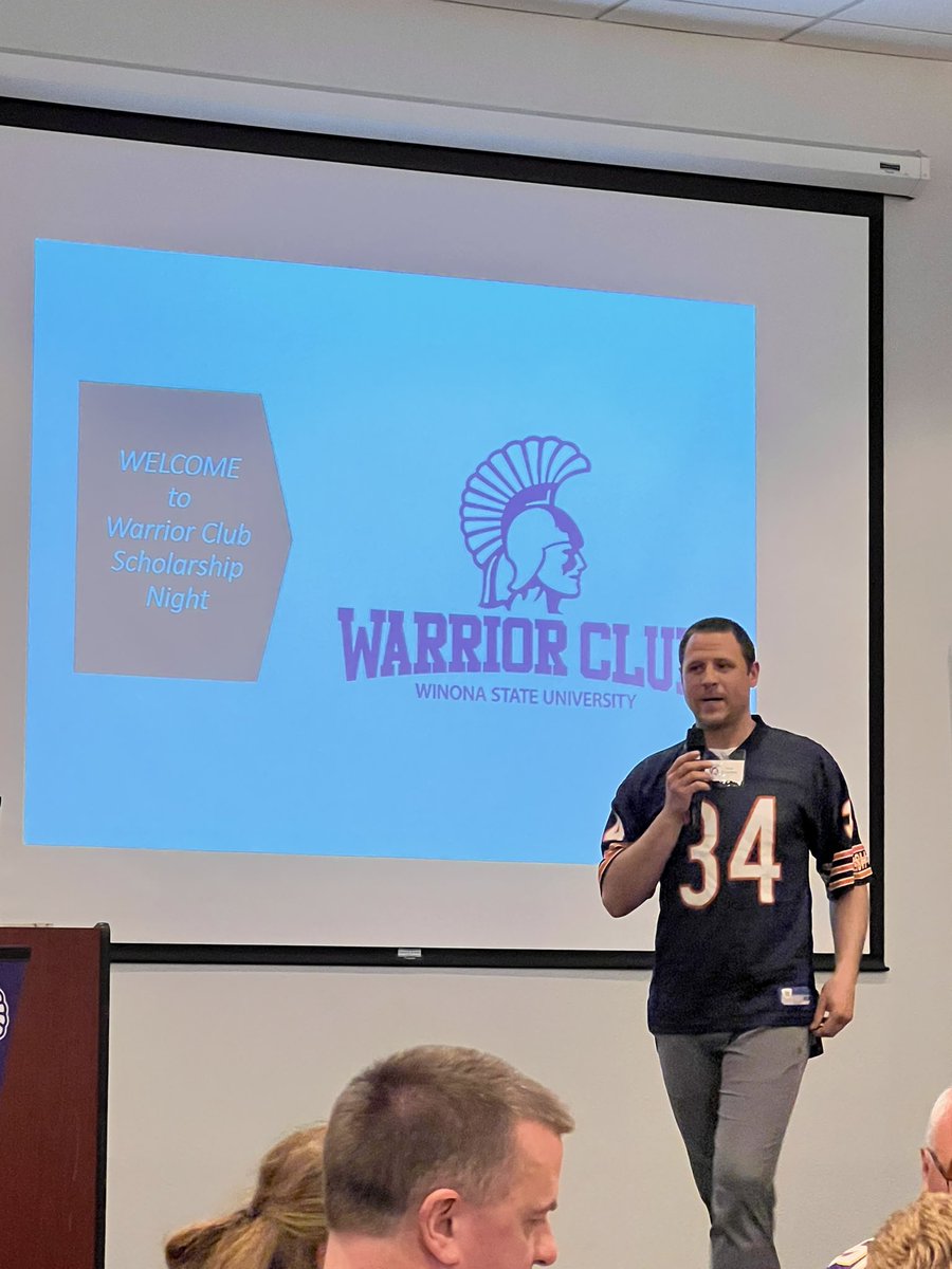 Fun to listen to <a href="/IsaacFruechte14/">Isaac Fruechte</a> at the <a href="/WSUWarriorClub/">Winona State University Warrior Club</a> Scholarship Event tonight.  

Thankful for all of our generous supporters who are always there for our student-athletes and the <a href="/WinonaStateATH/">Winona State Warriors</a> Department.