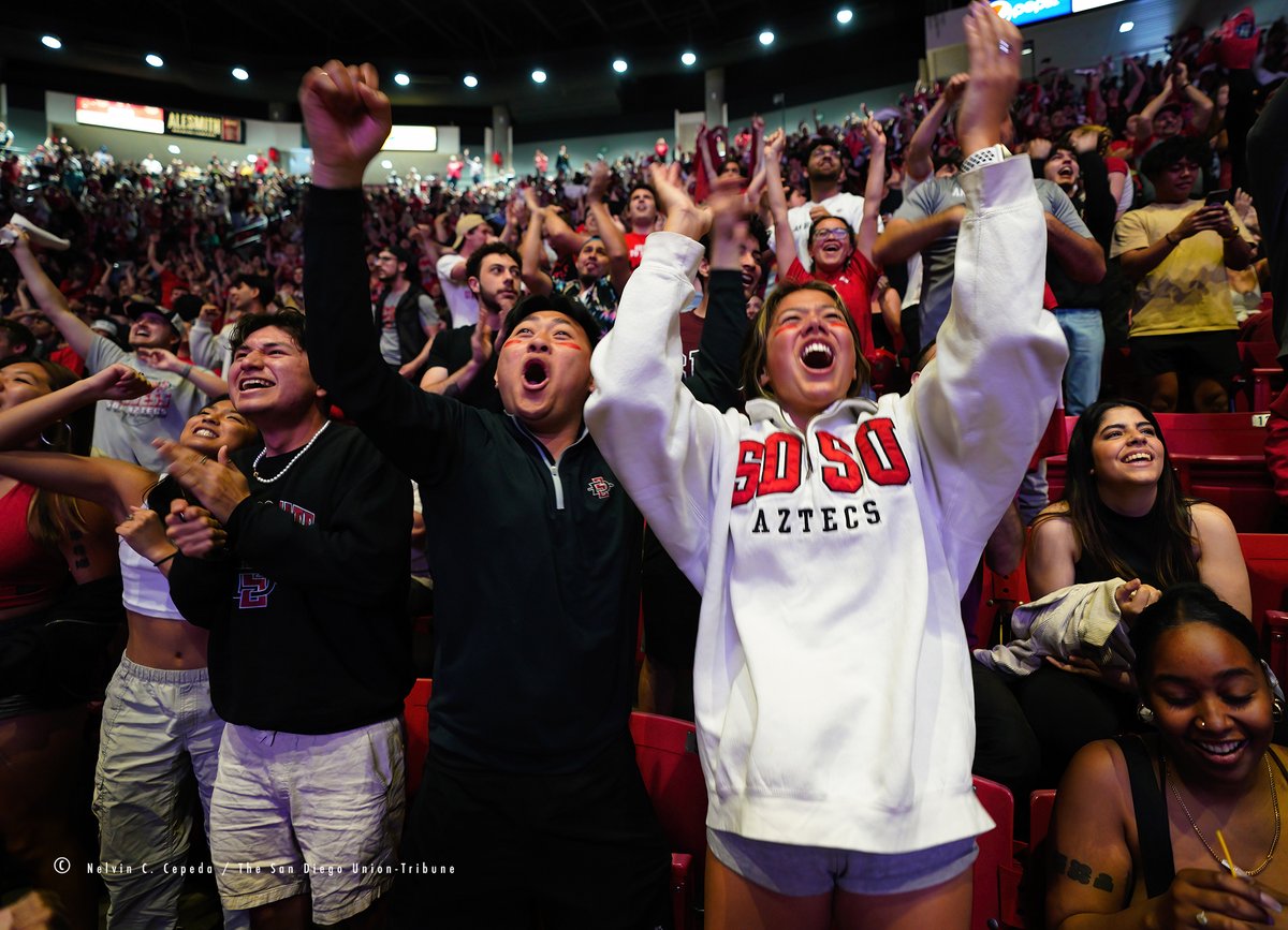 NelCepeda's tweet image. Aztecs’ win thrills fans at Viejas Arena and throughout the city #SDSUAztecs #SDSUAlumni #FinalFour #FinalFour2023 #SanDiego