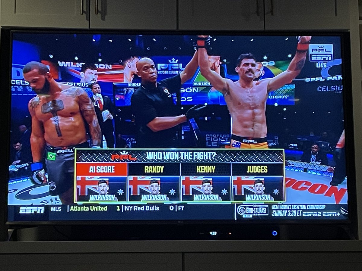 Brookaitken's tweet photo. Winner winner!! Razor Rob Wilkinson @PFLMMA @FactoryXMTMMA #LFG #espn #robwilkinson #santos #MMA #mma23 #pfl https://t.co/ueGPOTEUNT