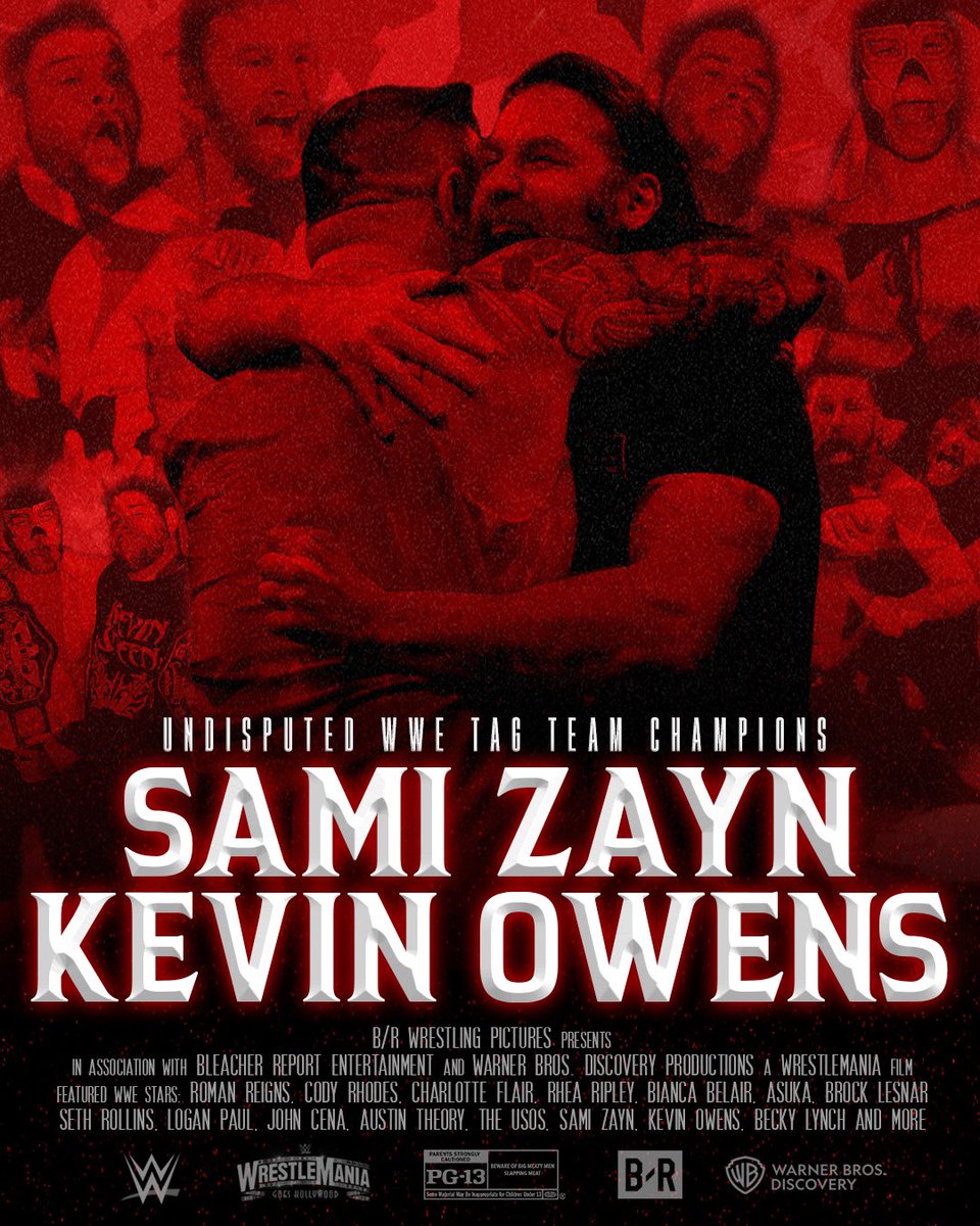 BRWrestling's tweet photo. SAMI ZAYN AND KEVIN OWENS ARE UNDISPUTED WWE TAG TEAM CHAMPIONS 🏆🏆 https://t.co/Wq8hhhwljj