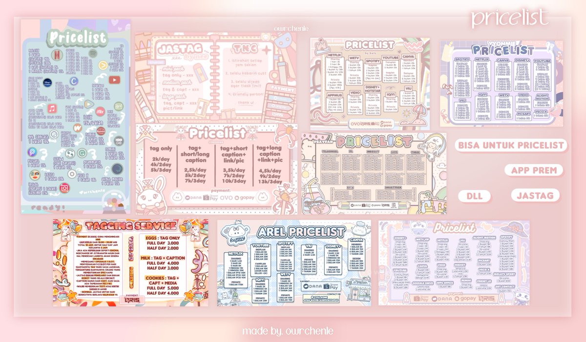 chw •᷄ɞ•᷅ : profneeds edit pricelist ⭐ tweet media