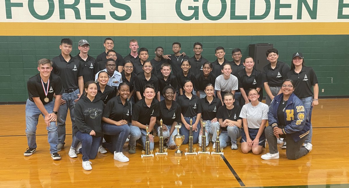 KHS SFJROTC competed at Klein Forest against 18 schools in a Drill, Academics, and Physical Fitness Competition. We won 2nd Place Overall, with trophies in the following events: Academics (1st), Hybrid Exhibition (1st), Unarmed Inspection (2nd), and Unarmed Regulation (3rd).