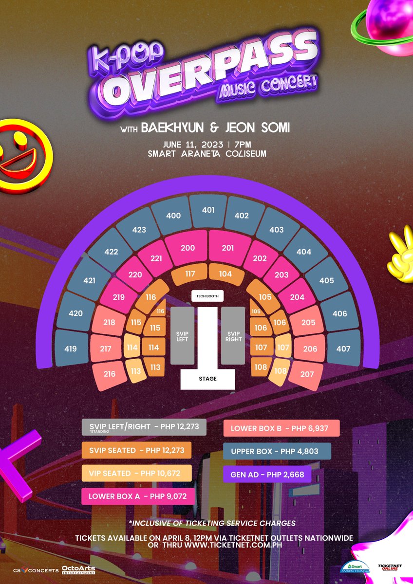 Buckle up! BAEKHYUN AND JEON SOMI’s all geared up for OVERPASS: K-POP MUSIC CONCERT at @thebigdome on June 11, 2023! 🔥

🎫Start getting your tickets starting APRIL 8, 12NN via @TicketNetPH

Presented by CS CONCERTS & @OctoArtsEnt 
#OVERPASS2023 #OVERPASSinMNL
#BAEKHYUN #JEONSOMI