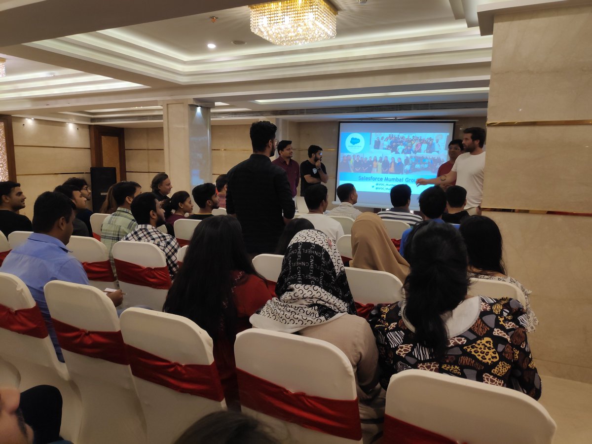 <a href="/se6wagner/">Seb Wagner</a> kicking off the session! 🤘

mission:Mumbai
#MumbaiOhana #Salesforce #salesforcearchitects 

<a href="/SFDC_Mumbai/">Mumbai Salesforce Ohana</a> <a href="/SFDC_Mumbai_WIT/">SalesforceMumbaiWIT</a>
<a href="/nikhilkhetan_sf/">Nikhil Khetan</a> <a href="/rakeshistom/">Rakesh Gupta</a> <a href="/baxidishant/">Dishant Baxi</a> <a href="/TweetyBark/">Barkha Agrawal</a> <a href="/NimeshSavla/">Nimesh Savla</a> <a href="/RupeshBhatia85/">Rupesh Bhatia</a>