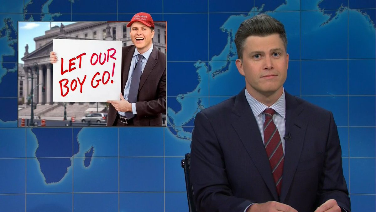 joseramonmarmtz's tweet photo. "I went to the court house today and I was the only protester there!": @ColinJost 🤣🤣🤣🤣🤣🤣
#SNL #WeekendUpdate @nbcsnl https://t.co/JQvKv9tdWd
