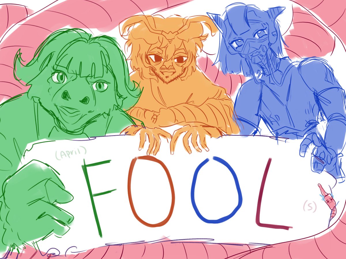bushidontdothat's tweet photo. Welcome to TEMPUS...? (Happy April Fools!) 💚🧡💙💓
#GORIRAMANAGER #MORfart #centaurt #WormTare https://t.co/LMSVvll1CJ