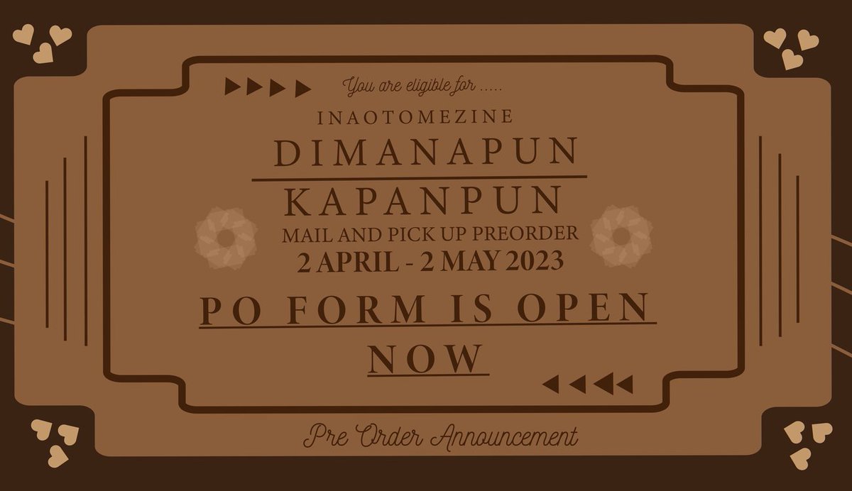 inaotomezine's tweet photo. [ ANNOUNCEMENT ]

THE PREORDERS HAS FINALLY OPENED 🫶🫶 We have provided both Indonesia (local) and international  if you have any question prior to payment or shipping do ask away 

#otome #otomegamezine #otomezine #inaotomezine #comifuro16catalog #comifuro #comifuro16 #cf16 https://t.co/FIJQ6qTAZG