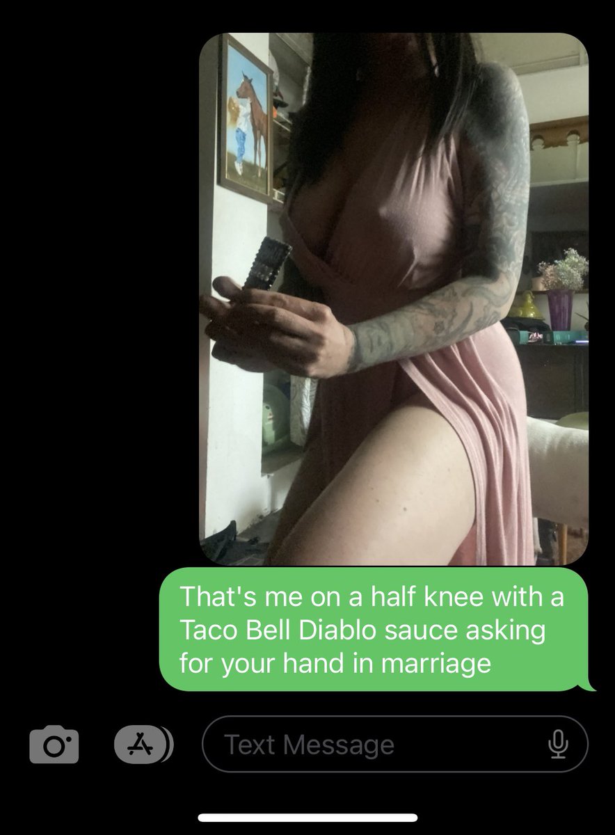 Literally just proposed to the love of my life with a Diablo Sauce packet. He said no… <a href="/tacobell/">Taco Bell</a> , will you say yes to mild and hot through thick and thin?